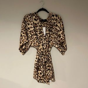 NWT Aakaa boutique leopard romper